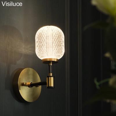 China Modern Contemporary Minimal Acrylic Wall Light Bedroom Wall Sconce Decorative Modern Wall Lamp for sale