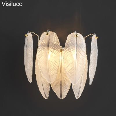 China Hot Sale High Quality Contemporary Gold Wall Light Modern E14 Glass Decoration Living Room Bedroom Luxury Wall Lamp for sale