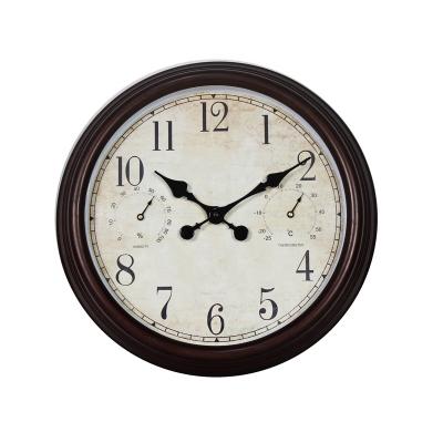 China BRIEF Water Resist Outdoor Plastic Wall Clock Waterproof 24 Hours Analog Clock For Garden for sale