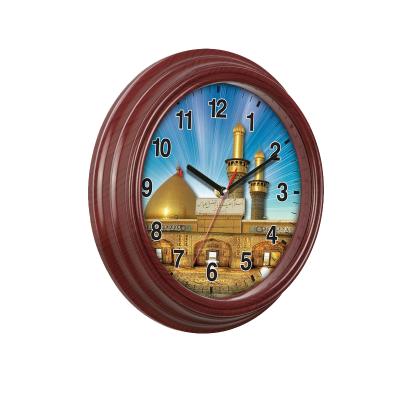 China Plastic Azan Mediterranean Muslim Prayer Wall Clock Home Decor Clock for sale