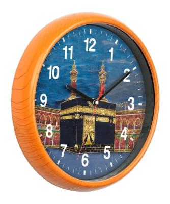 China 10 Inch BRIEF Religion Religious Muslim Azan Clock Prayer Wall Clock For Home Decoration for sale