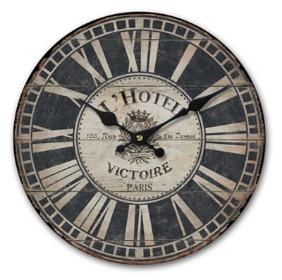 China Antique Style 12 Inch MDF Clocks Roman Numbers Wooden Wall Clock For Home Decoration for sale