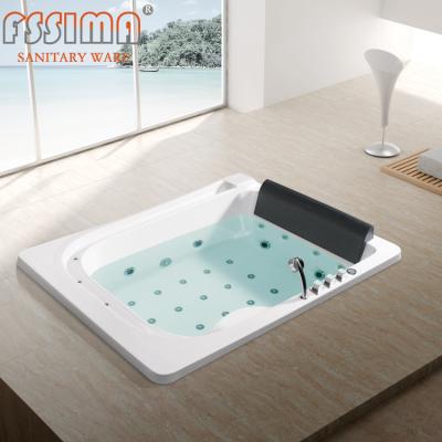 China Double Freestanding Luxury Acrylic Bubble Bath Water Jet Tubs Massage Whirlpool Bathtub for sale