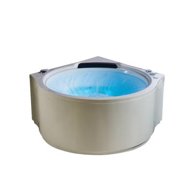 China Round Massage Bathtub Massage Bathtub With Air&Whirlpool Free Home Use Bathroom Wash Underwater Lightweight Acrylic Tub for sale