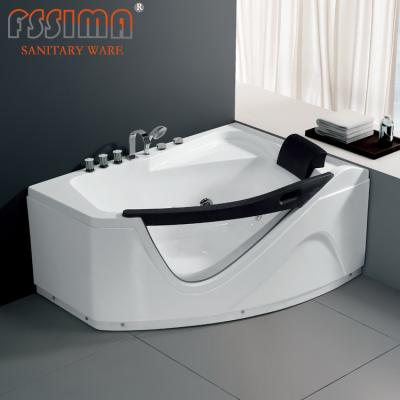 China Skirt (Left Skirt) 1 Person Freestanding Massage Spa Single Bathtub Corner Bathtub Double Side Indoor Acrylic Bathroom With Tub for sale