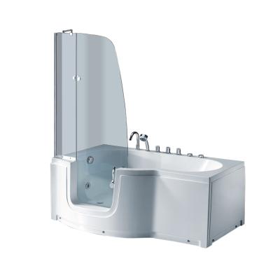 China Portable Rectangular Corner Massage Bathtub / Disabled Massage Bathtub With Door for sale