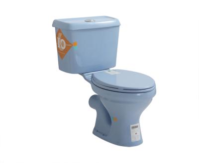 China Double-Flow Ceramic Modern Bathroom WC P-Trap Public Toilet Two Pieces For Hotel for sale