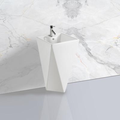 China Modern Hot Selling White Diamond Shape One Piece Color Hand Wash Basin for sale