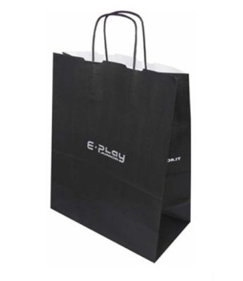 China Recycled Materials Wholesale Cheap Custom Recycled Logo Printed Paper Grocery Shopping Packaging Brown Tote Bag With Handles for sale