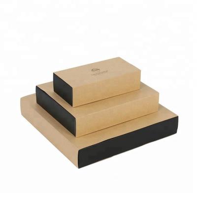 China Recycled Materials Sliding Drawer Bakery Food Flat Pack Kraft Paper Boxes for sale