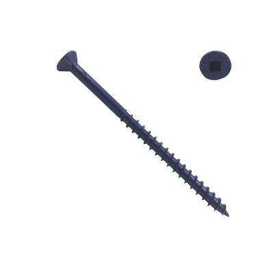 China Modified Truss Chipboard Screws Square Flat Head Dark Blue Ruspert Salt Spray: 1000hours for sale