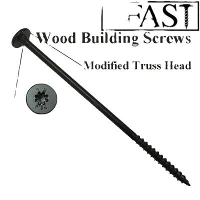 China Flat Screw Wood Building Platform Screws Modified Truss Head With TYPE17 Ruspert Black Color For 500/1000 Hour for sale