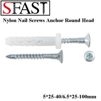 China Plastic Nylon Hammer Screws Anchor Round Head for sale