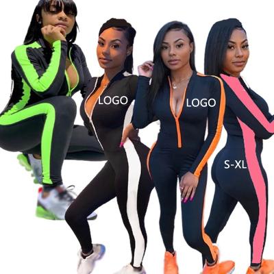 China Casual Activewear Logo Jumpsuits One Piece Jumpsuit Custom Made 2021 Autumn Women's Clothing Jumpsuit QUICK DRY for sale