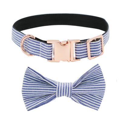 China 2022 New Style Pet Products Custom Dog Pet Collar Bow Tie Adjustable Dog Collar Set Pet Collars Leashes for sale