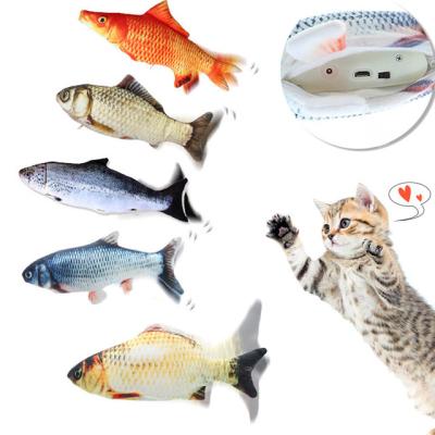 China Hot-selling Wholesale Pet Playing Usb Mobile Durable Chargeable Soft Electric Pet Toys Interactive Fish Cat Toy for sale