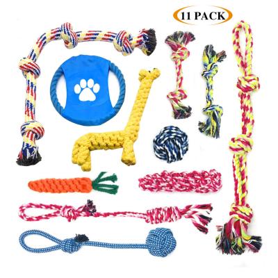 China Hot-selling Wholesale Matching Interactive Toy Set New Teething Clean Cotton Rope Latex Puppy Chew Toys Mix Pet Toys Dog Activity for sale