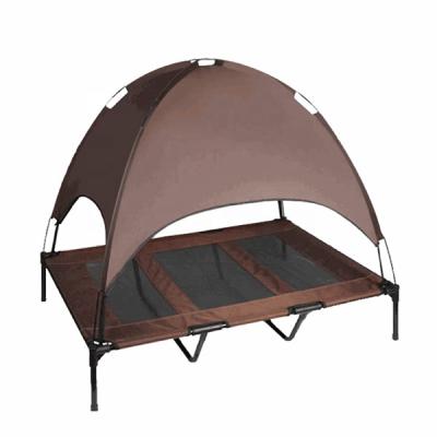 China Viable Wholesale Portable Outdoor Removable Frame Elevated Dog Bed Camping Bed Tent Pet Bed Travel Canopy Canopy for sale