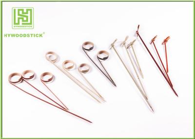 China Extra Long Bamboo Cocktail Skewers Knotted Bamboo Picks BBQ Accessories for sale