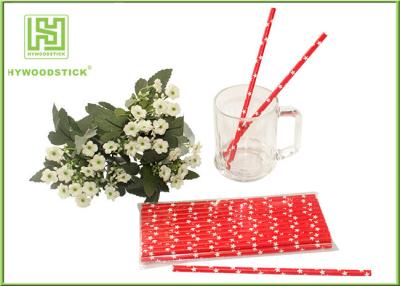 China Cute Design Red And White Party Paper Straws For Hot Drinking Diameter 6mm for sale