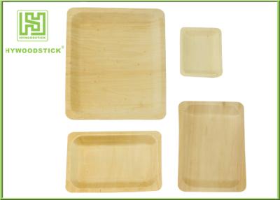 China Fancy Wooden Disposable Plates , Odorless Wooden Dessert Plates Cake Tray for sale