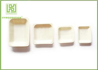 China Fast Food Restaurant Disposable Wooden Plates Compostable Utensils 115 * 115 * 15mm for sale