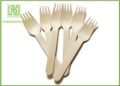 China Wooden Biodegradable Disposable Cutlery Forks For Picnic Take out Food for sale