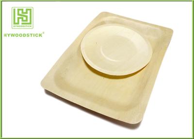 China 7 Inch Disposable Wooden Plates For Restaurant Use Fresh Fruit Tray 400pcs / Ctn for sale