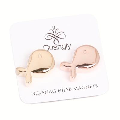 China Hijab Decoration Fish Design No Snag Strong Magnet Brooch Pin for sale