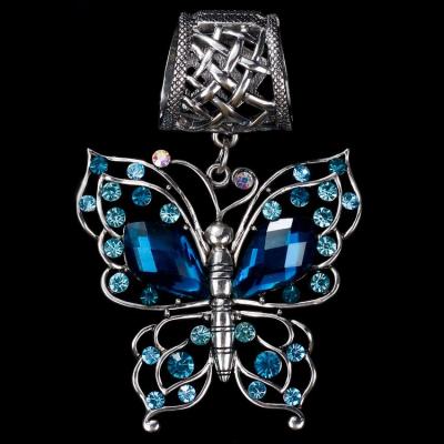 China Luxury Scarf Decoration Fashion Selling Alloy Magnet Butterfly Scarf Pendant for sale