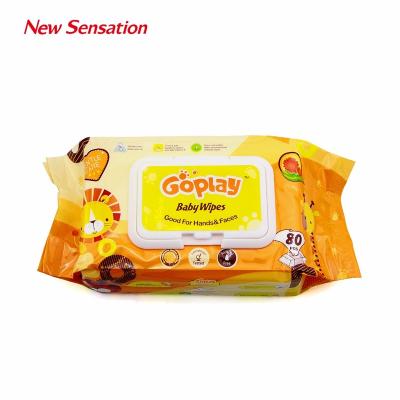 China Calendula Officinalis Flower Extract Wholesale Price Natural Calendula Organic Baby Wipes China Supplier (GPBW-80) for sale