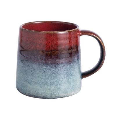 China Sustainable Reactive Color Glazed Ceramic Mug Stoneware Coffee Mug for sale