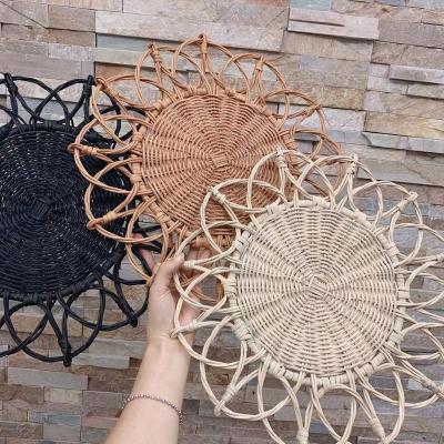 China New Design High Quality Viable Heat Resistant Natural Woven Waterproof Round Place Mat for sale