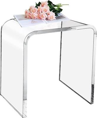 China Custom Transparent Modern Designed Acrylic Stand Type Clear Acrylic Table Coffee Table Lucite Coffee Table for sale