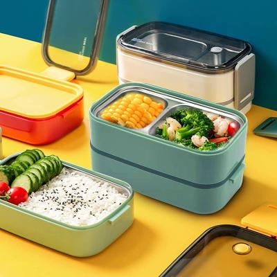 China 2 Compartment & Cutlery Set, Microwave, Lunch Box Adult Stainless Steel Food Box Container Bento Box for sale