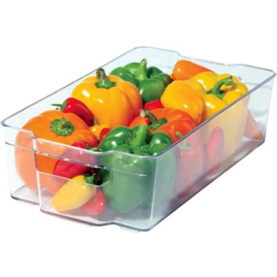 China YLY Sustainable Wholesale Clear Acrylic Stackable Storage Bin for Fridge, Freezer and Galley for sale