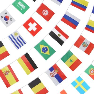 China FLYING World Country Flags Pennant String Banners Flags 8.5x5.2 Inch Sports Event Festival Celebration 150 Countries for sale