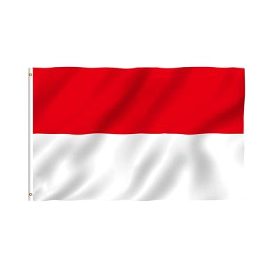 China Wholesale 3x5 Feet Indonesia Flag And Ruffled Double Stitched Indonesian Flags Polyester With Brass Grommets Custom Banner for sale