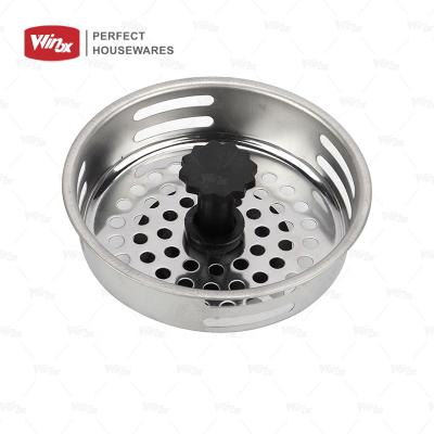 China Viable Round Sink Drainer Sink Strainer Drain Stopper Filter Waste Round Kitchen Sanitary Ware for sale