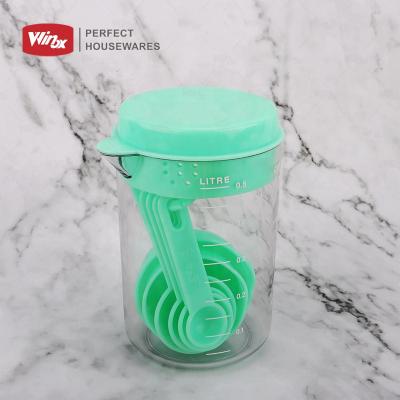 China Factory Wholesale PP+PS Viable Measuring Cups And Dosers Set Coffee Measuring Cup for sale