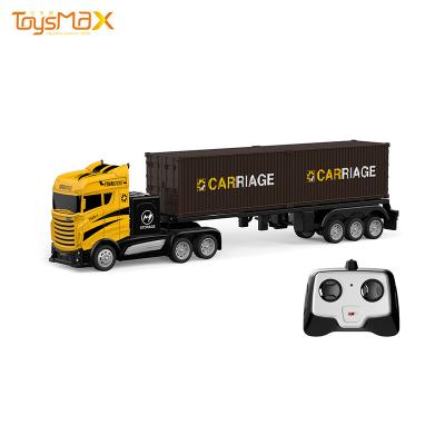 China Hot selling 1:16 container high simulation four-way remote control vehicle 2.4G tractor remote control tractor container for sale