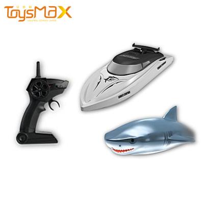 China RC Hobby RC Shark Remote Control Electric Racing Boats Waterproof Simulation RC Shark Boat for Swimming Pool Toys 2.4G 2 in 1 Battery RC Hobby Car for sale