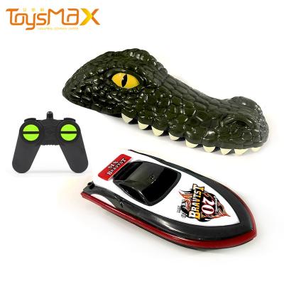 China 2021 RC Hobby Amazon 2.4G Electric High-speed Racing Boat 2 In 1 Crocodile Prank Remote Control Floating Waterproof Toys Main Boat for sale