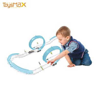 China DIY Electric Track Toy Train Toy Slot Electric Toys With Carry Car for sale