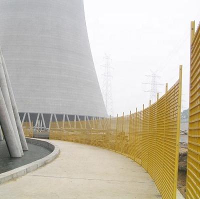 China Strength Pultruded Fiberglass Profile for Cooling Tower GFRP Grating Walkway/Handrail for sale