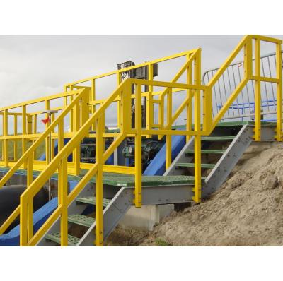 China Industrial Outdoor Steps Safety Handrails Insulated Fiberglass Anti-aging FRP Handrails for sale