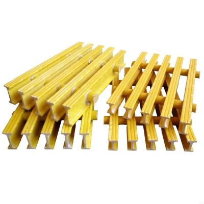 China Higher Strength FRP Fiberglass Composite Grating with Customized Length 25mm to 65mm for sale