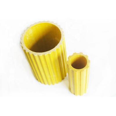 China Technique Pultruded FRP Gear Tube High Strength Glass Fiber Tube for Non-slip Rungs for sale