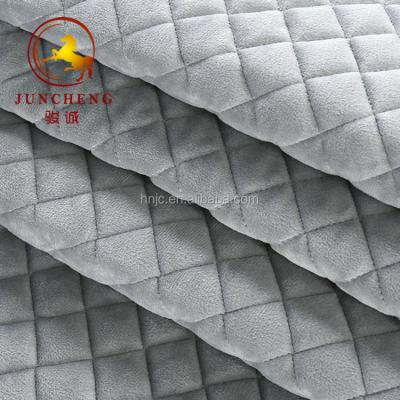 China 2020 Anti-Static New Design Embroidery Quilted Knitted Velvet Fabric For Upholstery And Home Textile for sale