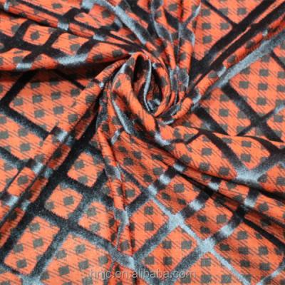 China Wrinkle Resistant Burnout Control Pattern Sheer Polyester Stretch Fabric for sale